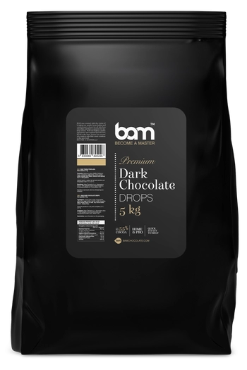 Gotas de chocolate negro, 5 kg